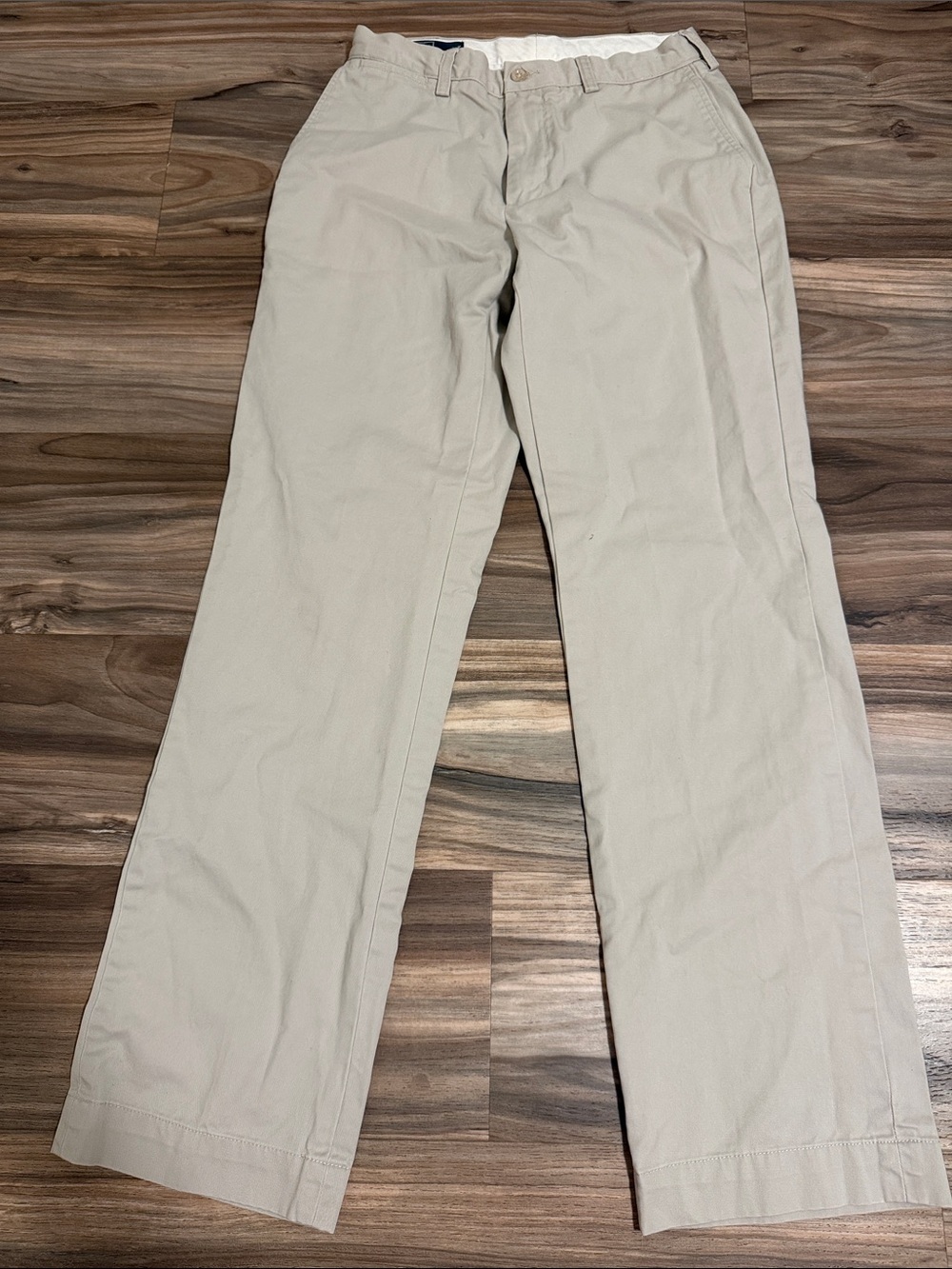 Vintage Polo Ralph Lauren Pants Mens 28x33 Khaki Cotton Preston Chinos Preppy
